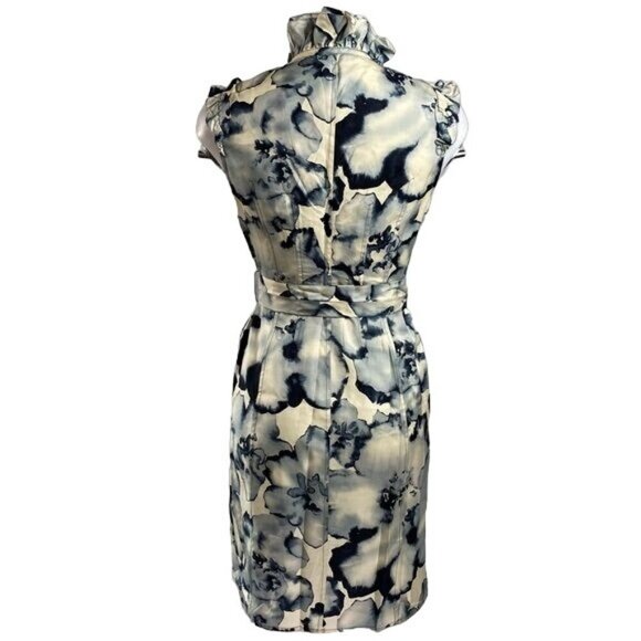 Magaschoni Collection Silk Floral Sleeveless Button Down Silk Dress Size s - Picture 7 of 10
